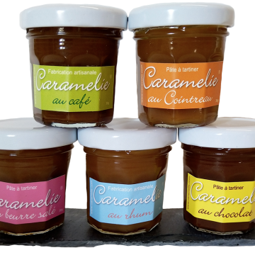 Lot de 5 pots de 38g caramelie
